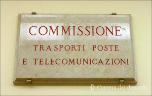 COMMISSIONE TRASPORTI CAMERA,TARGA APPESA AL MIRO