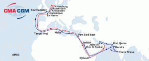 cgm cma - linea le havre port said