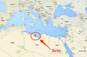 sirte, libya map